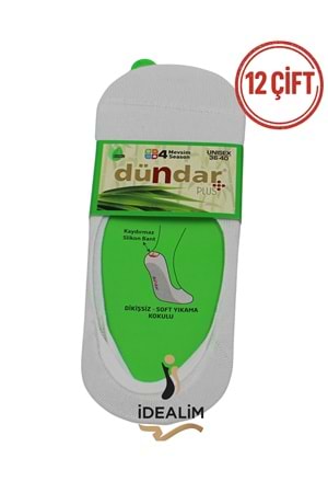 DÜNDAR 12Lİ UNISEX BAMBU BABET ÇORAP - BAMBU - BEYAZ - 36-40