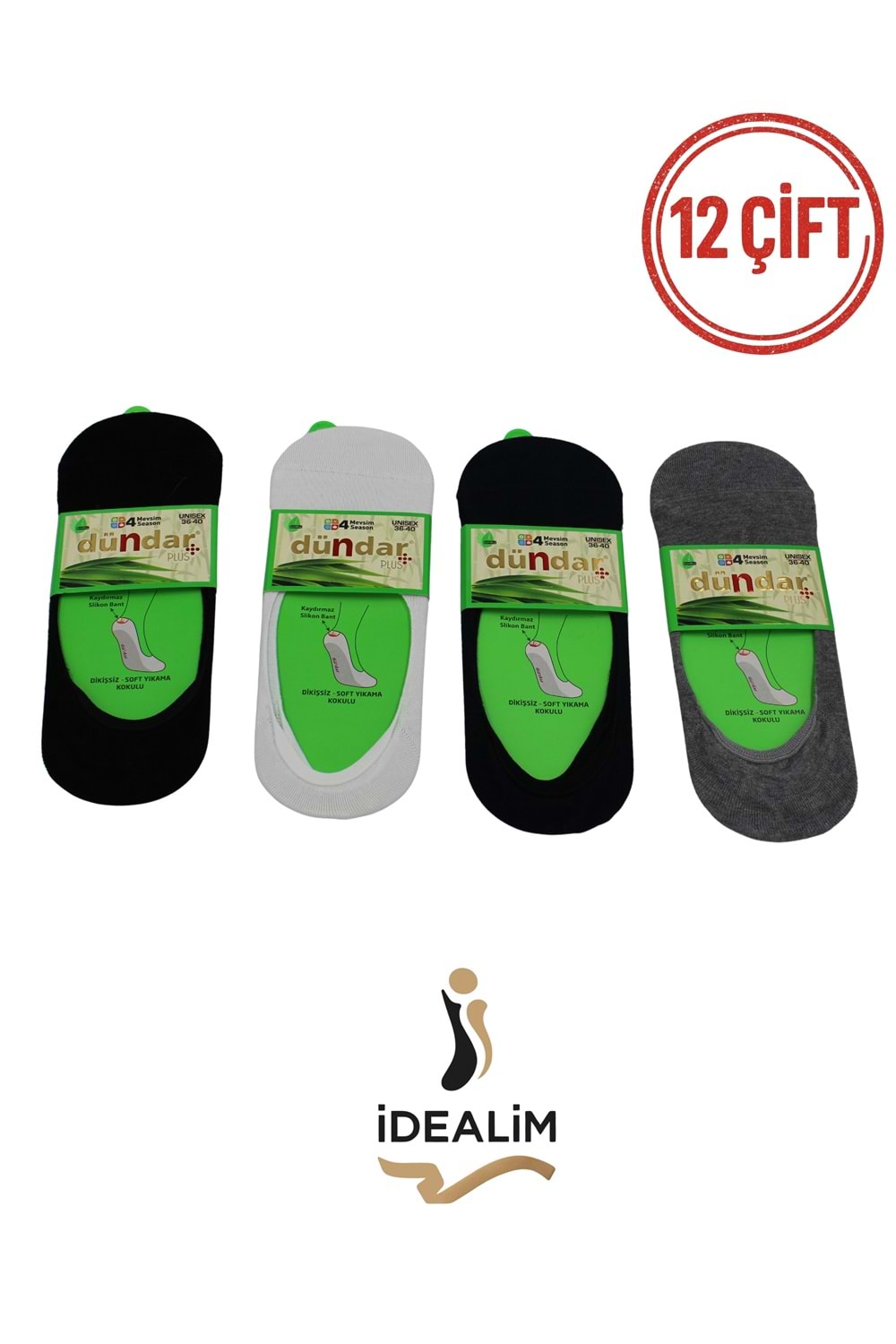 DÜNDAR 12Lİ UNISEX BAMBU BABET ÇORAP