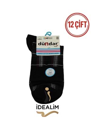 DÜNDAR PLUS 12Lİ COTTON UNISEX SPORTS ÇORAP - DÜNDAR - COTTON - ASORTİ - 36-40