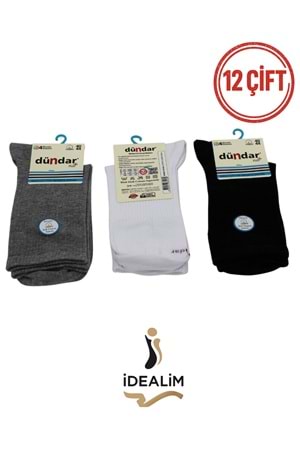 DÜNDAR 12Lİ ERKEK COTTON SPORTS ÇORAP - COTTON - ASORTİ - 40-44