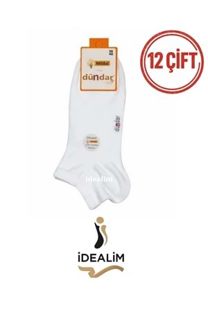 DÜNDAR PLUS 12Lİ KADIN MODAL PATİK ÇORAP - MODAL - BEYAZ - 36-40