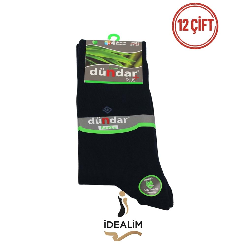 DÜNDAR PLUS 12Lİ GARSON BAMBU 4 MEVSİM ÇORAP - BAMBU - 4780-LACİVERT-36-40