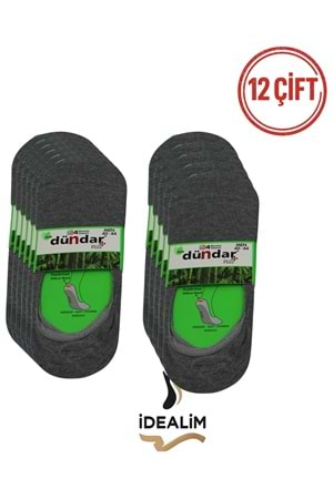 DÜNDAR PLUS 12Lİ ERKEK BAMBU BABET ÇORAP - BAMBU - GRİ - 40-44