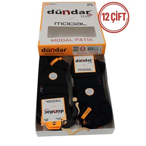 DÜNDAR PLUS 12Lİ ERKEK MODAL PATİK ÇORAP