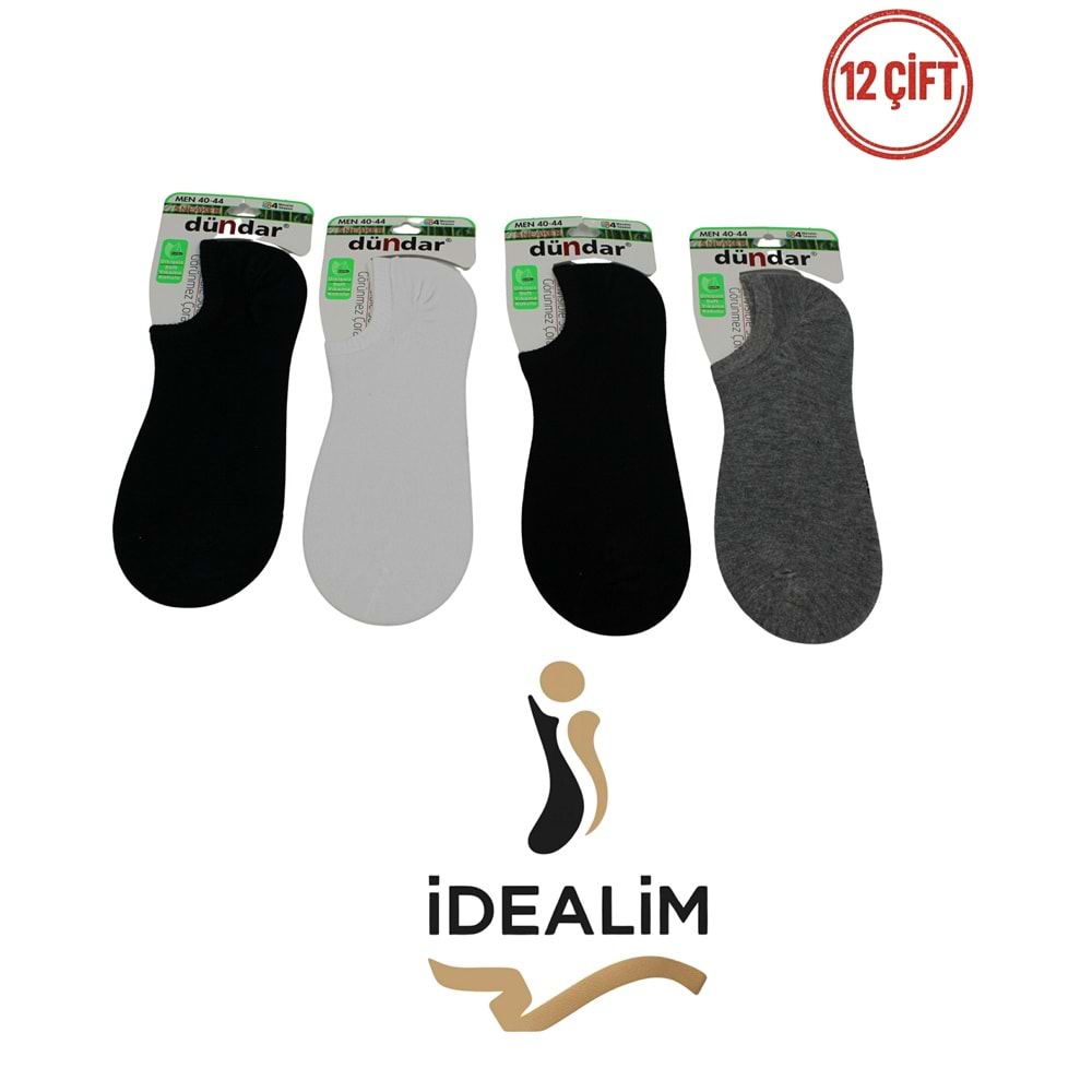 DÜNDAR PLUS 12Lİ ERKEK SNEAKERS ÇORAP - BAMBU - 6883-ASORTİ-40-44