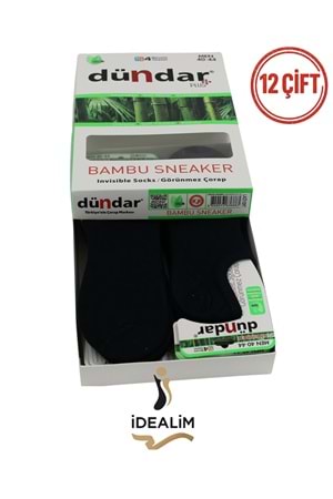 DÜNDAR PLUS 12Lİ ERKEK SNEAKERS ÇORAP - BAMBU - 6883-LACİVERT-40-44
