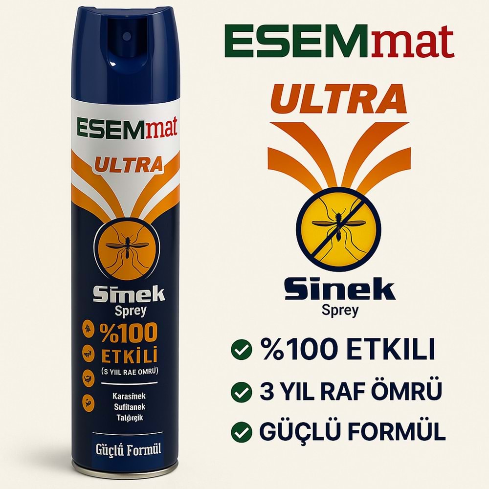 ESEMmat Ultra Sineklere Karşı Sprey 300ml %100 Etkili