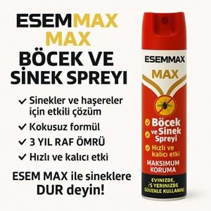 ESEMmat MAX Sprey hem sinek hem böcek KOKUSUZ