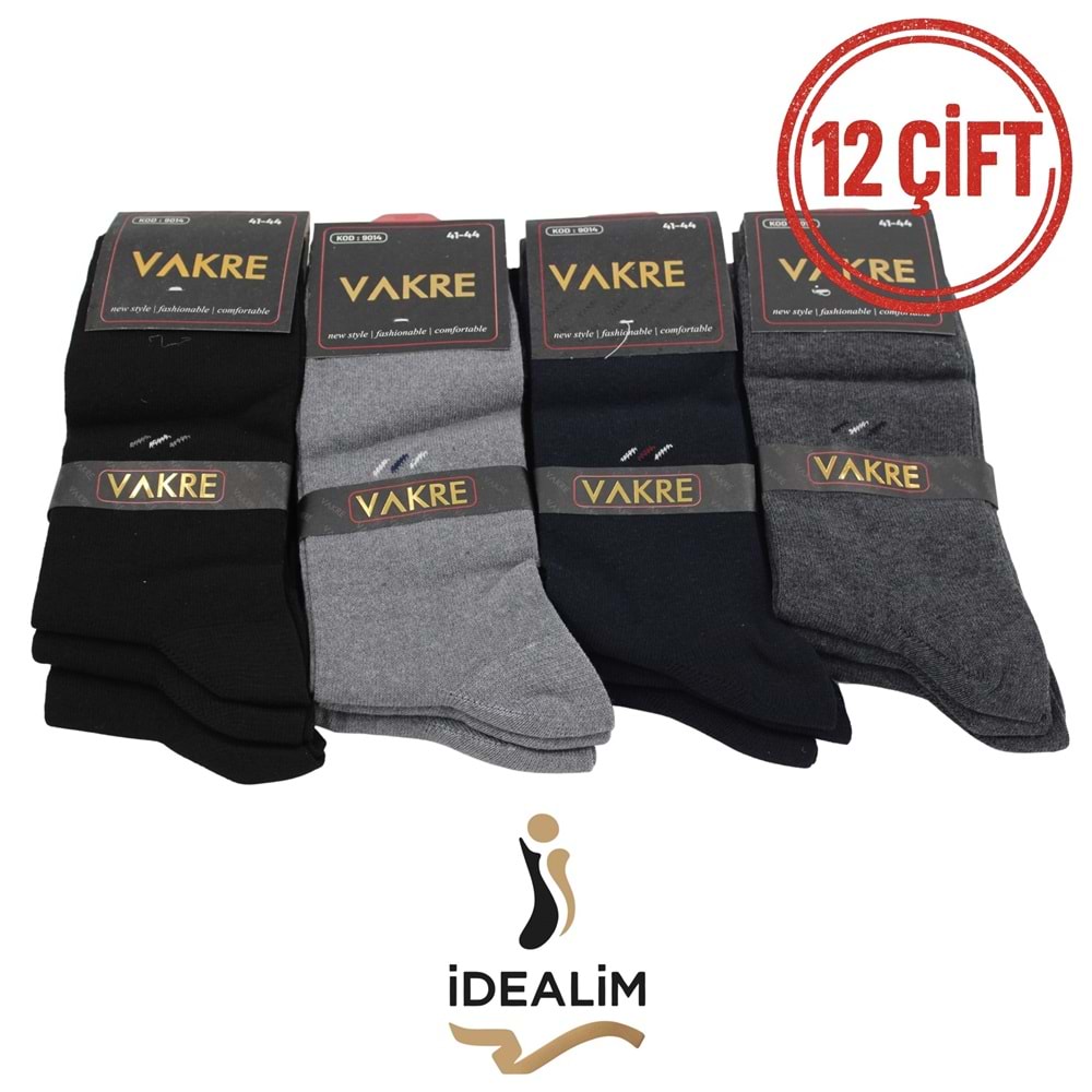 VAKRE 12Lİ ERKEK SOKET ÇORAP