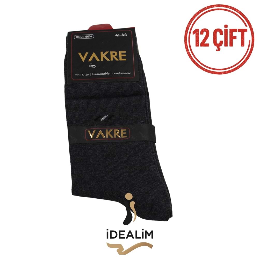 VAKRE 12Lİ ERKEK SOKET ÇORAP