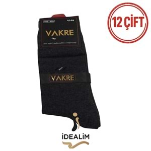 VAKRE 12Lİ ERKEK SOKET ÇORAP