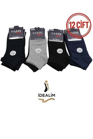 VAKRE 12Lİ ERKEK PENYE PATİK - PENYE PATİK - ASORTİ - 40-44