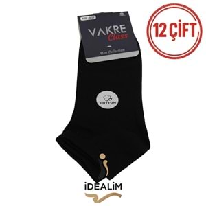 VAKRE 12Lİ ERKEK PENYE PATİK - PENYE PATİK - SİYAH - 40-44