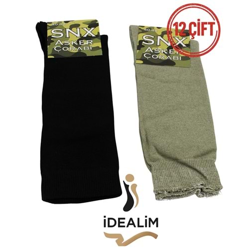DÜNDAR PLUS 12Lİ 4 MEVSİM ASKER ÇORAP