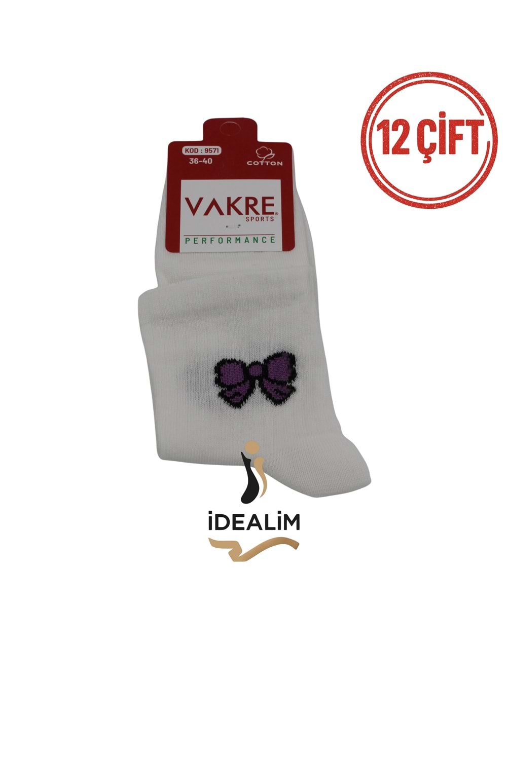 VAKRE 12Lİ ERKEK KOLEJ-KISA KONÇ - SİYAH - 40-44