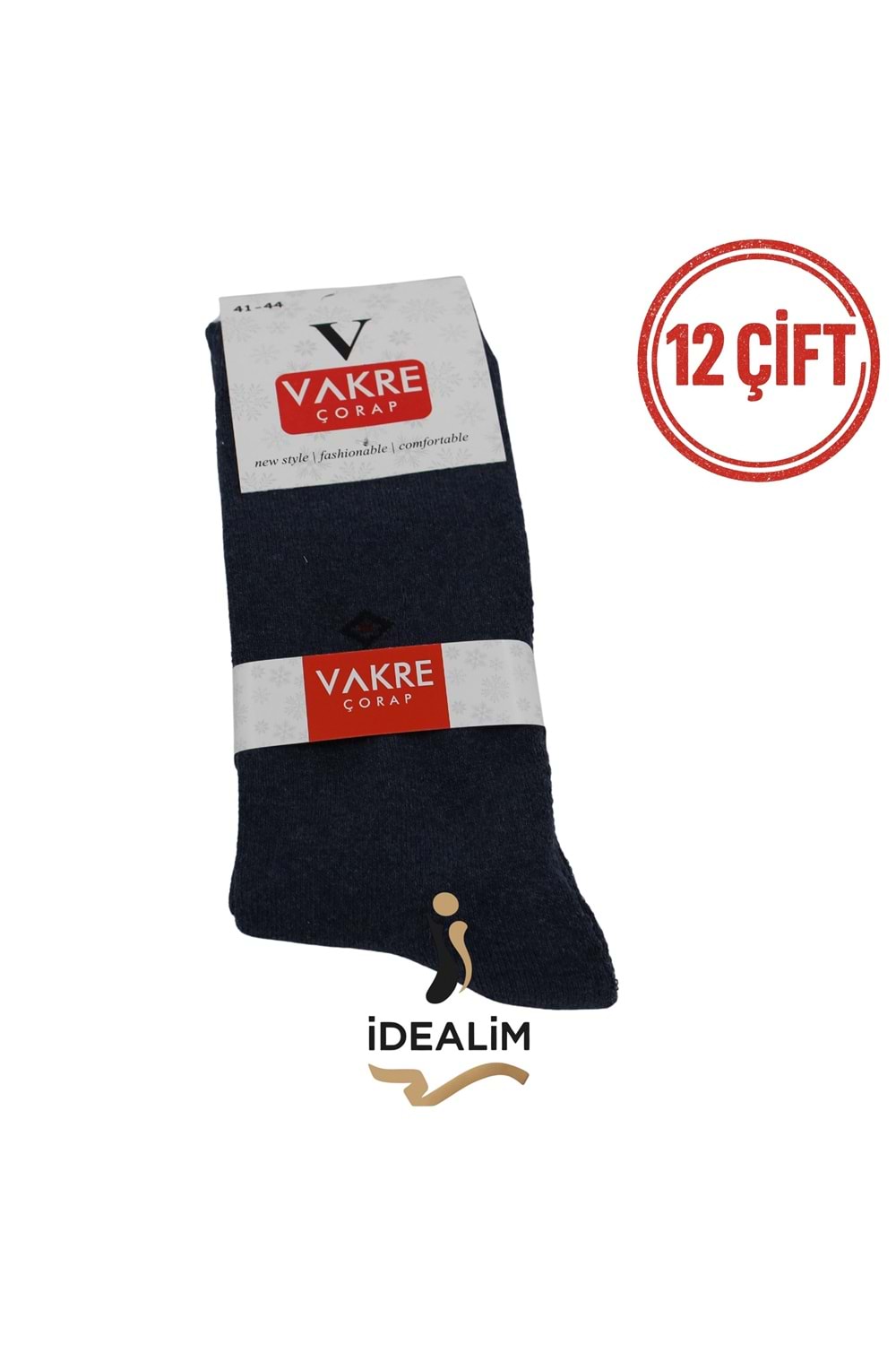 VAKRE 12Lİ ERKEK HAVLU SOKET ÇORAP
