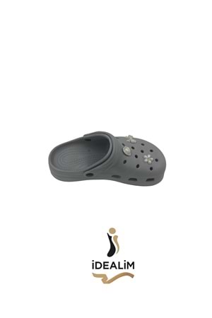 İDEALİM Rahat Tabanlı Yüksek Ölçekli Hastane Aşçı Hemşire Doktor Terliği - 225 İNCİ TAŞLI - AÇIK GRİ - 36