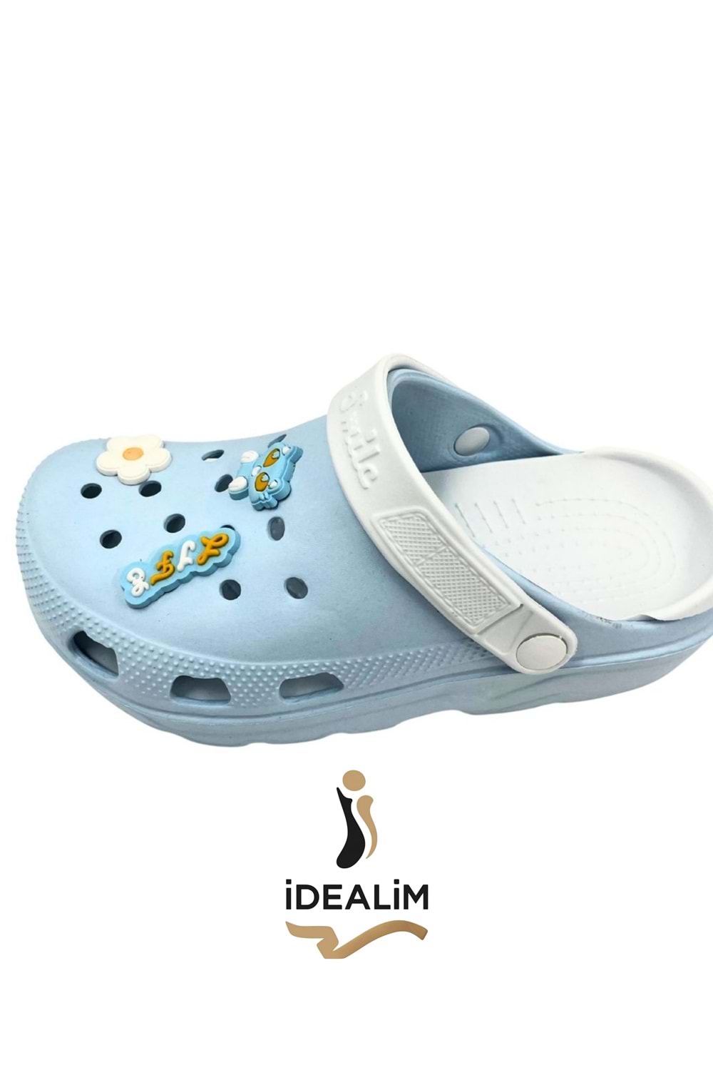 İDEALİM Rahat Tabanlı Yüksek Ölçekli Hastane Aşçı Hemşire Doktor Terliği - 222 FİĞÜRLÜ SÜSLÜ - MAVİ - 40