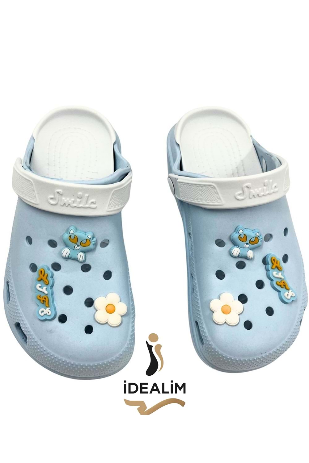 İDEALİM Rahat Tabanlı Yüksek Ölçekli Hastane Aşçı Hemşire Doktor Terliği - 222 FİĞÜRLÜ SÜSLÜ - MAVİ - 40