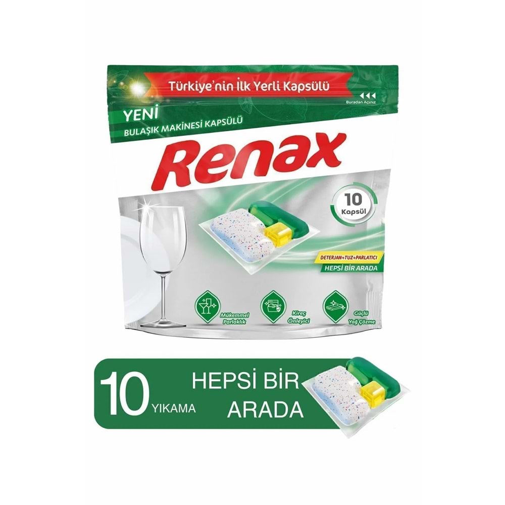 RENAX 10LU BULAŞIK MAKİNASI TABLETİ