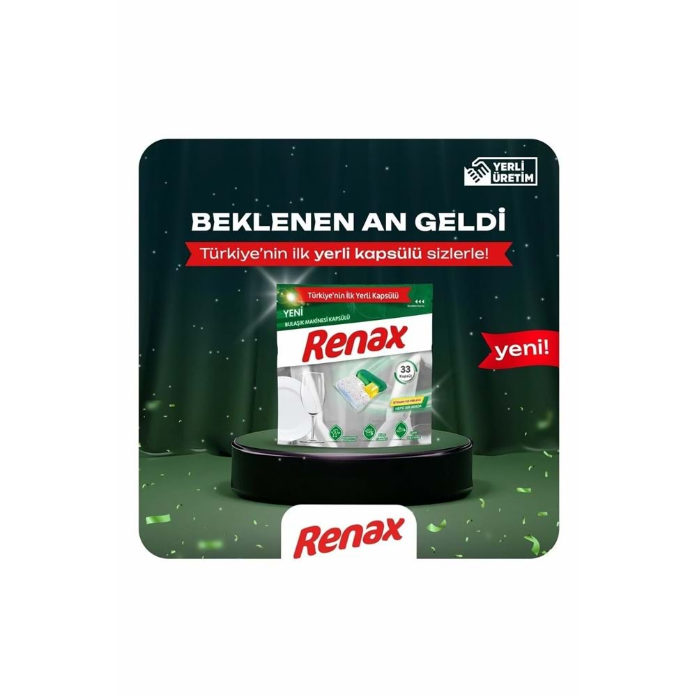RENAX 33LÜ BULAŞIK MAKİNASI TABLETİ
