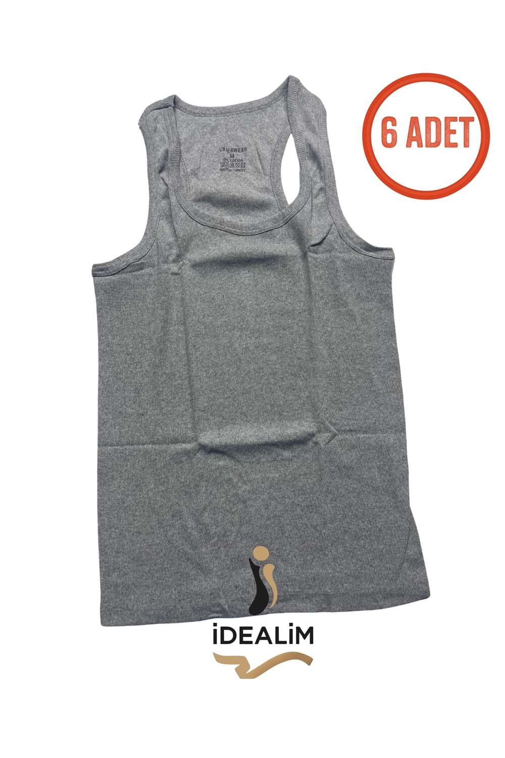 DORUK 6LI ERKEK SPORCU ATLET - GRİ - S