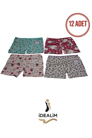 DORUK 12Lİ KIZ ÇOCUK EMP BOXER - ASORTİ - 2