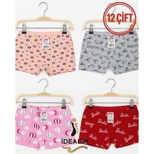 DORUK 12Lİ KIZ ÇOCUK EMP BOXER - ASORTİ - 5