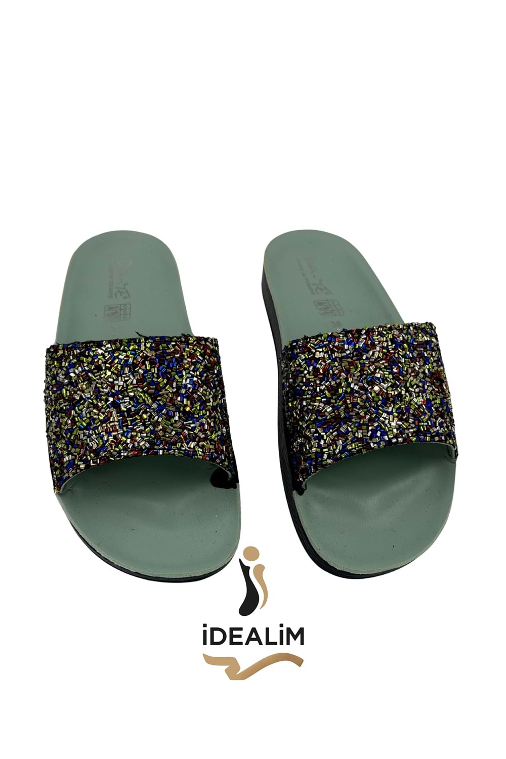 Bayan Taşlı Terlik - DAYE - BAYAN TAŞLI - RENKLİ - 39